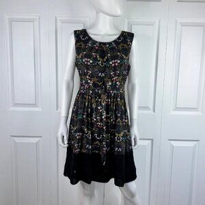 Floral Black Dress